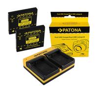 2x Batteria Patona + caricabatteria USB doppio per Panasonic DMW-BCK7