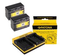 2x Batteria Patona + caricabatteria USB doppio per Panasonic SDR-S70S,SDR-S71