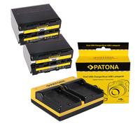 2x Batteria Patona + caricabatteria USB doppio per Sony CCD-TRV99,CVX-V18NS