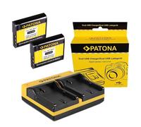 2x Batteria Patona + Caricabatteria USB doppio per Sony DSC-HX5,DSC-HX5C