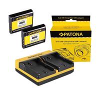 2x Batteria Patona + Caricabatteria USB doppio per Sony DSC-W220,DSC-W230
