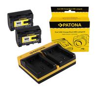 2x Batteria Patona + caricabatteria USB dual per Jvc Everio GZ-EX250BUS,GZ-G5