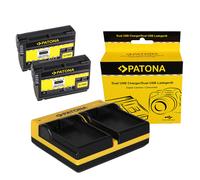 2x Batteria Patona + caricabatteria USB dual per Nikon 1 V1,D600,D610,D750,D7000