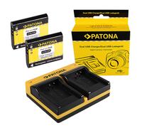 2x Batteria Patona + caricabatteria USB dual per Olympus TOUGH TG-1,TG-5