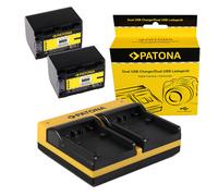 2x Batteria Patona + caricabatteria USB dual per Sony HDR-CX12,HDR-CX120