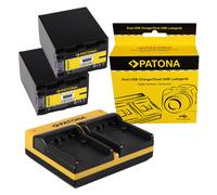 2x Batteria Patona + caricabatteria USB dual per Sony HDR-CX12,HDR-CX500