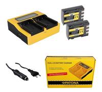 2x Batteria Patona + caricatore 4in1 DUAL LCD per Canon POWERSHOT G7,G9,S30,S40