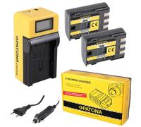 2x Batteria Patona + caricatore Synchron LCD USB per Canon FVM200,FVM30