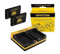 2x Batteria Patona + caricatore USB DUAL per HP Photosmart R725,R727,R817,R818