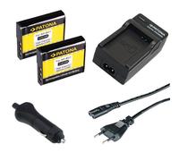 2x Batteria Patona NP-BG1 + caricabatteria casa/auto per Sony HDR-AS10,HDR-AS15