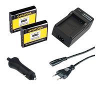 2x Batteria Patona NP-BG1 + caricabatteria casa/auto per Sony HDR-GW77V