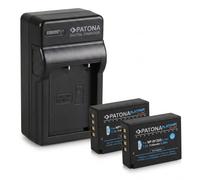 2x Batteria Patona Platinum + caricatore casa/auto per Fujifilm NP-W126,NP-W126S