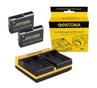 2x Batteria Patona Premium + caricabatteria USB dual per Nikon EN-EL14