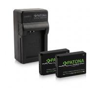 2x Batteria Patona Premium + caricatore casa/auto per Canon Eos M200,100D