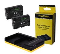 2x Batteria Patona Premium + caricatore rapido USB DOPPIO per Canon EOS 7D