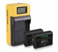 2x Batteria Patona Premium + caricatore Synchron LCD per Canon Eos 1300D,2000D