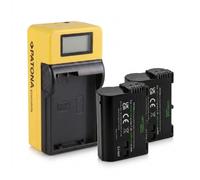 2x Batteria Patona Premium + caricatore Synchron LCD per Nikon D7000,D7100,D7200