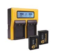 2x Batteria Patona Protect + caricabatteria DUAL LCD per Fujifilm NP-W126