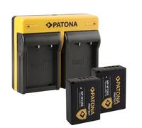 2x Batteria Patona Protect + caricatore DUAL USB per Fujifilm X-T200,X-H1,X-E1