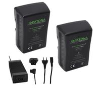 2x Batteria PATONA V-Mount 190Wh per Sony BP190WS DSR 250P 600P 650P + Kit Ca...