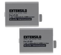 2x Batteria per Canon EOS XSI EF-S 18-55IS KIT REBEL XS 18-55IS KIT 1100mAh 7,4V