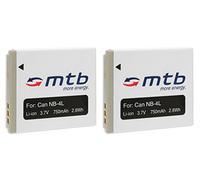 2x Batteria per Canon NB-4L - compatibili con Canon IXUS 30 40 50 55 60 65 70 75. vedi lista