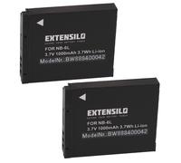 2x Batteria per Canon PowerShot SX500 IS SX510 HS SX510H SX520 HS 1000mAh 3,7V