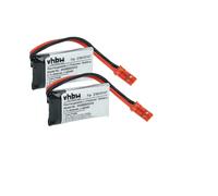 2x Batteria per Carrera Quadrocopter XL JST BEC 650mAh 3,7V
