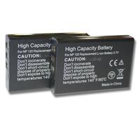 2x Batteria per Easypix DVX-5000HD DVX-5000 1600mAh 3,7V