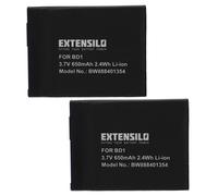 2x Batteria per Sony Cybershot DSC-T700 DSC-T70 DSC-T77 DSC-T90 650mAh 3,7V