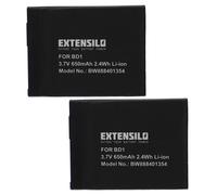 2x Batteria per Sony Cybershot DSC-TX1 DSC-T900 650mAh 3,7V