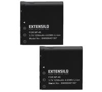 2x Batteria per YASHICA City 200 100 1250mAh 3,7V