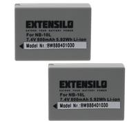 2x Batteria sostituisce Canon NB-10L 800mAh 7,4V