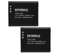2x Batteria sostituisce Kodak LB-052 770mAh 3,7V