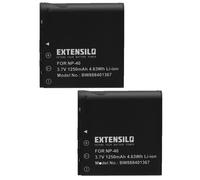 2x Batteria sostituisce Kodak LB-060 1250mAh 3,7V
