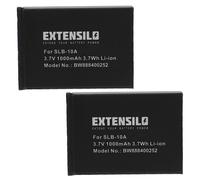 2x Batteria sostituisce Samsung SLB-10A 1000mAh 3,7V