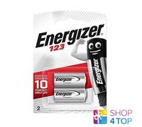 2x Batterie Al Litio CR123 Energizer 3V DL123A 123A Per Fotocamere E Flash