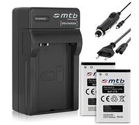 2x Batterie + Caricabatteria CT-3650 per Aiptek Contour Medion Toshiba.. (vedi lista)