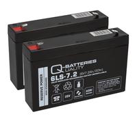 2X Batterie Q 6LS-7.2 6V 7,2Ah Accumulatore Blei-Vetro AGM VRLA