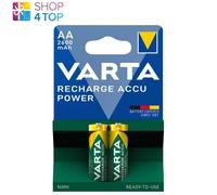2x Batterie Ricaricabili VARTA AA 2600mAh NiMH 1.2V Accu Power Recharge