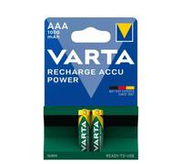 2x Batterie Ricaricabili VARTA Recharge Accu Power AAA NiMH 1000mAh 1.2V