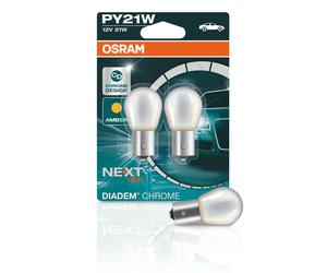 2x BAU15s PY21W Osram Diadem Cromo Next Generation Lampadine Argento Indicatore