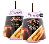 2X Bauli Pandoro Baileys Soffice Specialità con Crema al Liquore Baiyles e Cacao Zuccherato 750g con Portachiavi CAIYA® [2 Pandori]