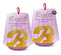 2X Bauli Pandoro di Verona Tradizionale con Zucchero a Velo per Decorazione 1kg (2023) con Portachiavi CAIYA® [2 Pandori]
