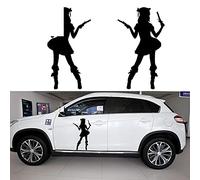 2x Bella ragazza con una pistola pirata medievale Adesivi per auto divertenti Porta Kayak Canoa Car