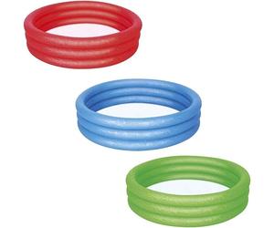 2X Bestway Piscina Tinta Unita 3 Anelli 122 x 25 cm Colori a Scelta