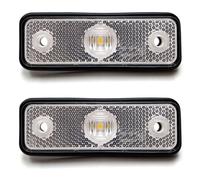 2x Bianco LED Luce di Delimitazione Contorno E9 per Trailer Rimorchio Caravan