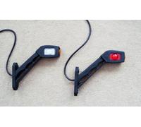 #2x Bianco Rosso Ambra 12/24V LED Posteriore marker lights per Scania Renault