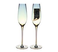 2x Bicchiere da champagne arcobaleno ondulato 200ml