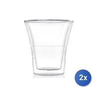 2x Bicchieri In Vetro Borosilicato Doppio Modello 2Touch, 33Cl